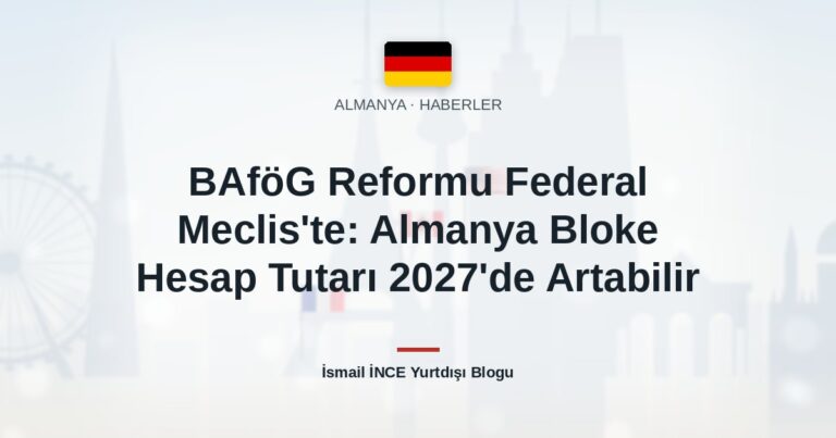 BAföG Reformu Federal Meclis’te: Almanya Bloke Hesap Tutarı 2027’de Artabilir