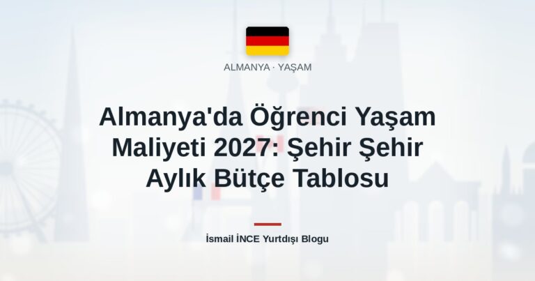 Almanya’da Öğrenci Yaşam Maliyeti 2027: Şehir Şehir Aylık Bütçe Tablosu