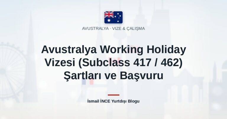 Avustralya Working Holiday Vizesi (Subclass 417 / 462) Şartları ve Başvuru