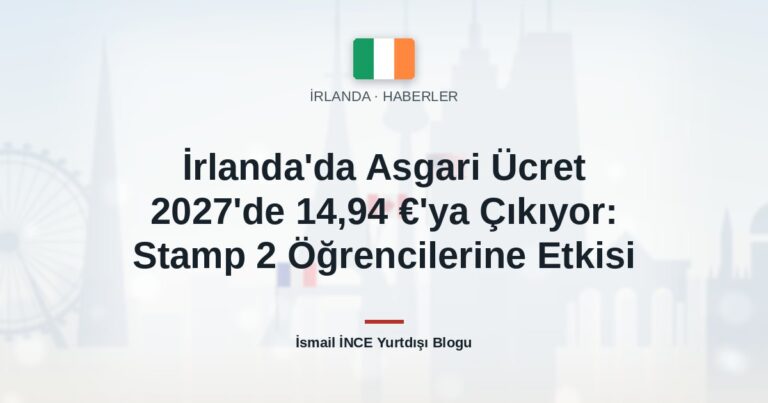 İrlanda’da Asgari Ücret 2027’de 14,94 €’ya Çıkıyor: Stamp 2 Öğrencilerine Etkisi